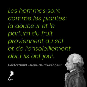 Citation de Hector Saint-Jean-de Crèvecoeur sur les plantes : citation